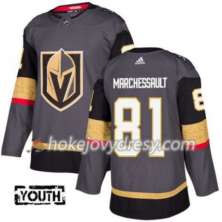 Dětské Hokejový Dres Vegas Golden Knights Jonathan Marchessault 81 Adidas 2017-2018 Šedá Authentic